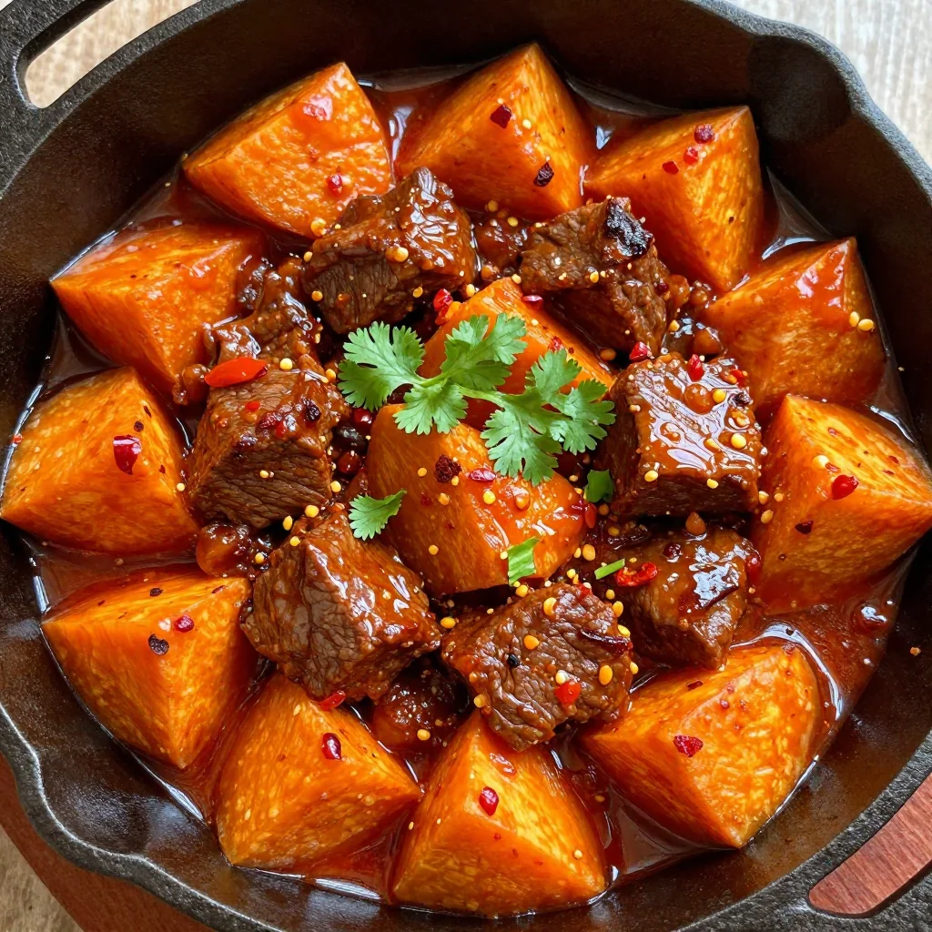 Spicy Beef and Sweet Potato Skillet for Clean Eating