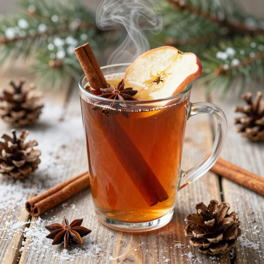 Warm Cinnamon Apple Cider for a Snowy Day