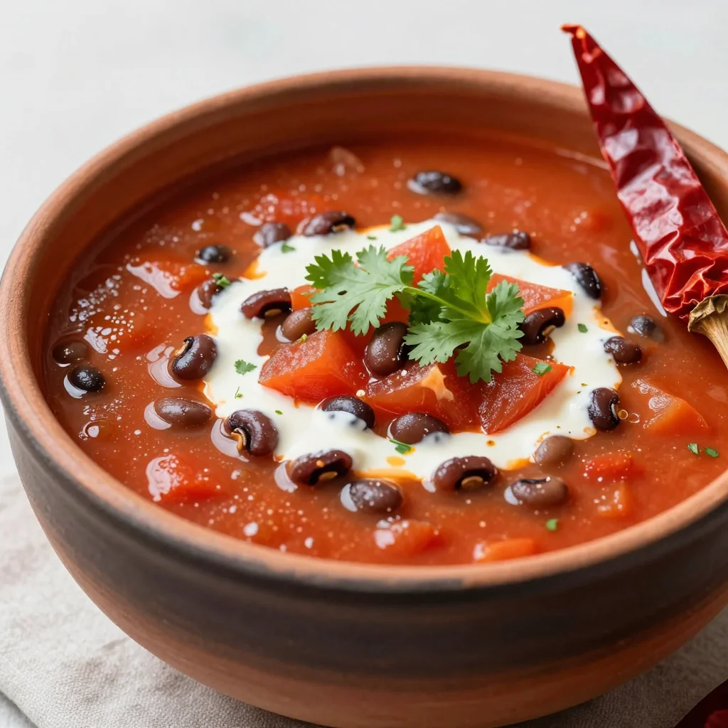 Spicy Black Eyed Pea and Tomato Soup for Luck