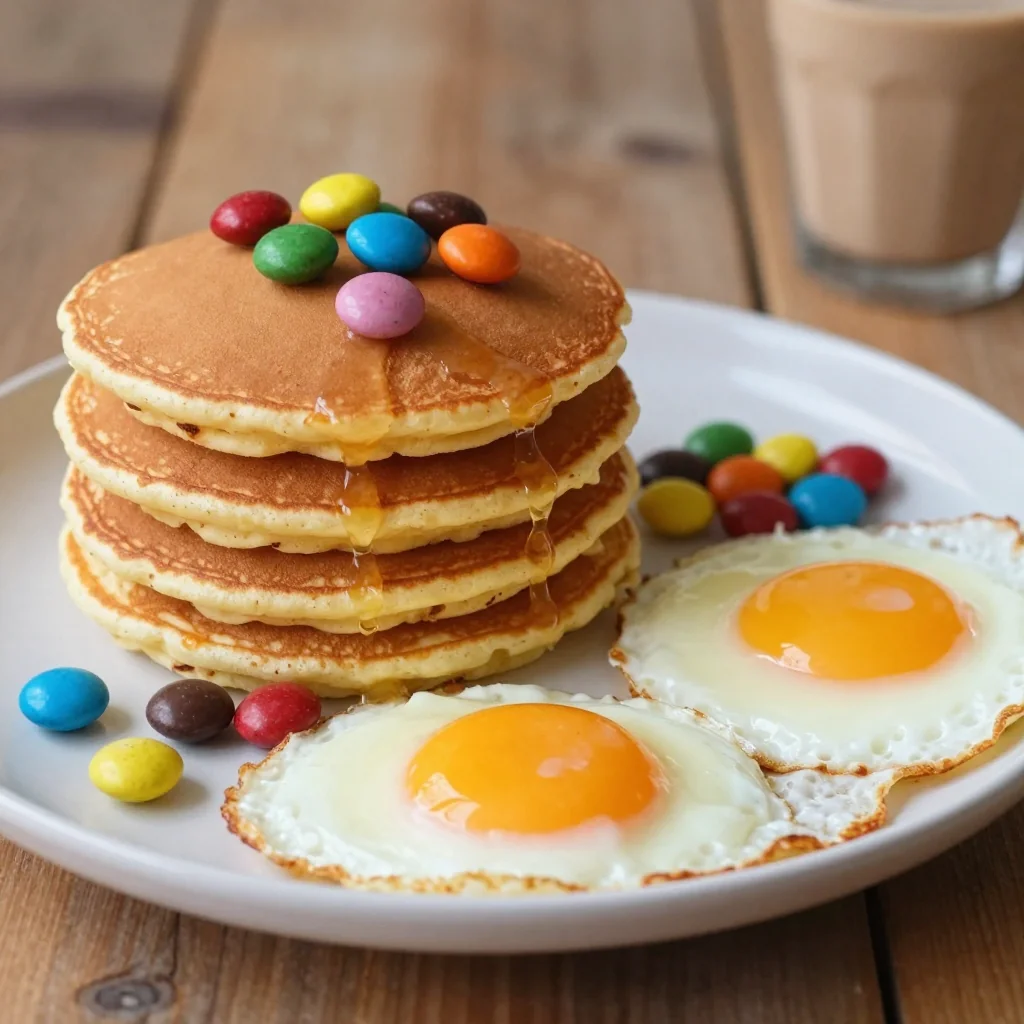 Kid-Friendly Breakfast for Dinner Pancakes and Eggs