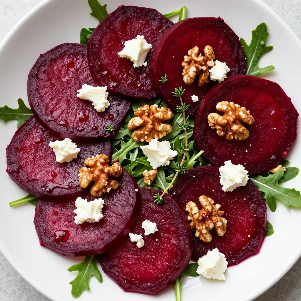 New Year's Day Pickled Beet Salad With Goat Cheese And Walnuts