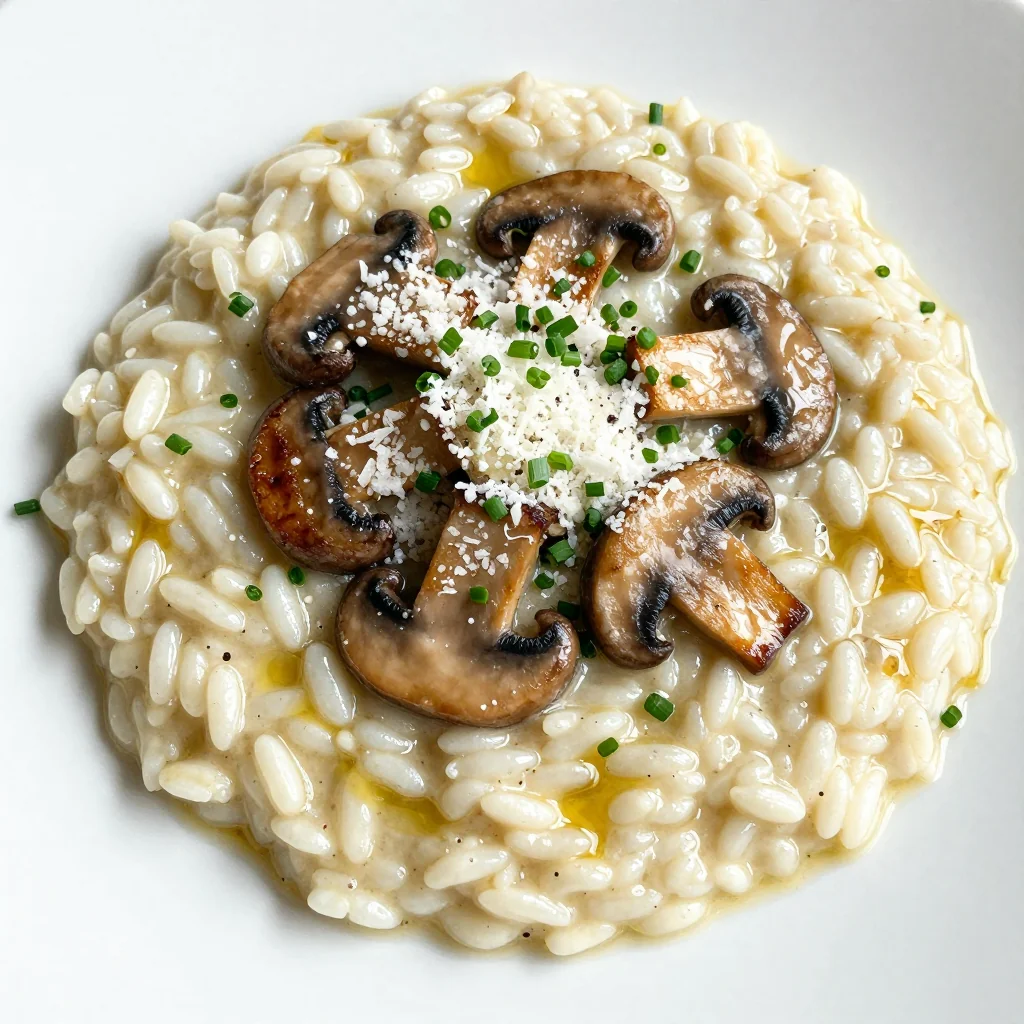 Creamy Mushroom Risotto With Parmesan And Truffle