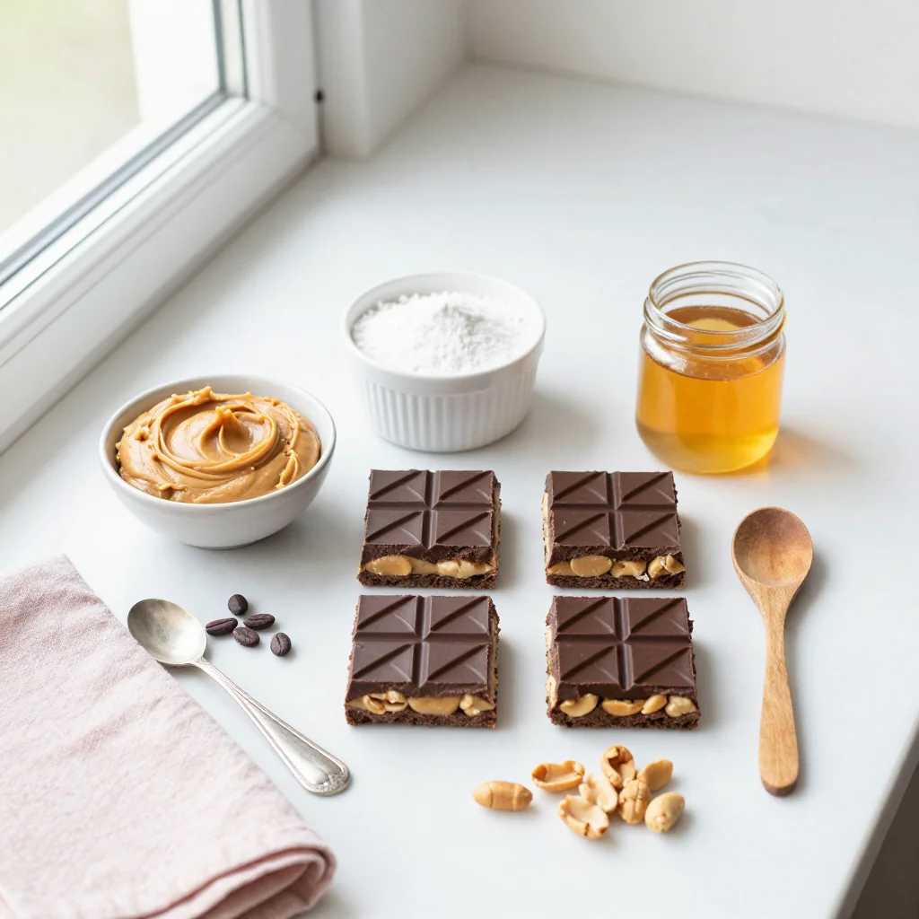 All ingredients for Chocolate Peanut Butter Bars