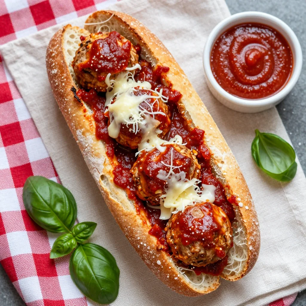 Family-Favorite Chicken Parm Meatball Subs