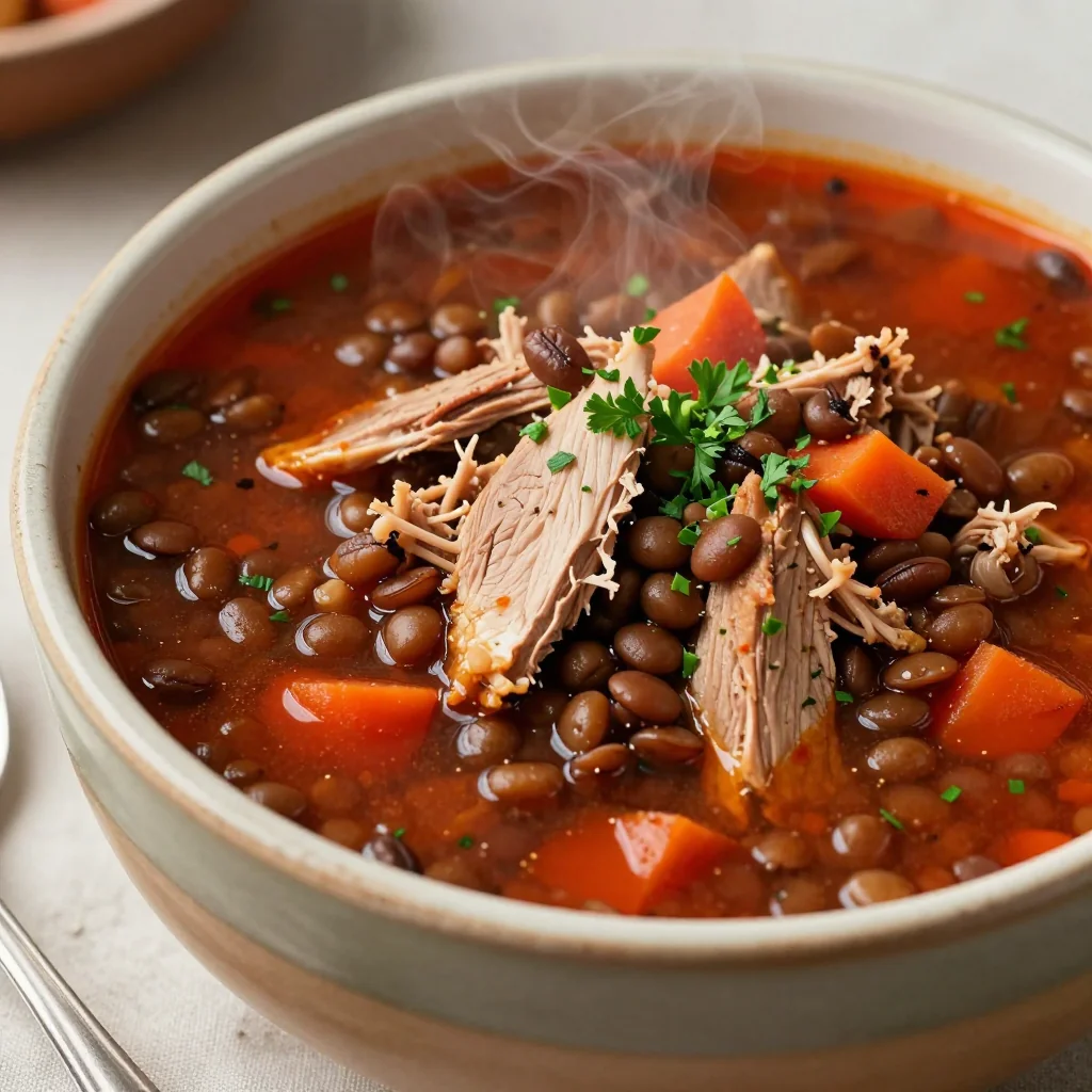 Healthy New Year's Day Turkey and Lentil Soup