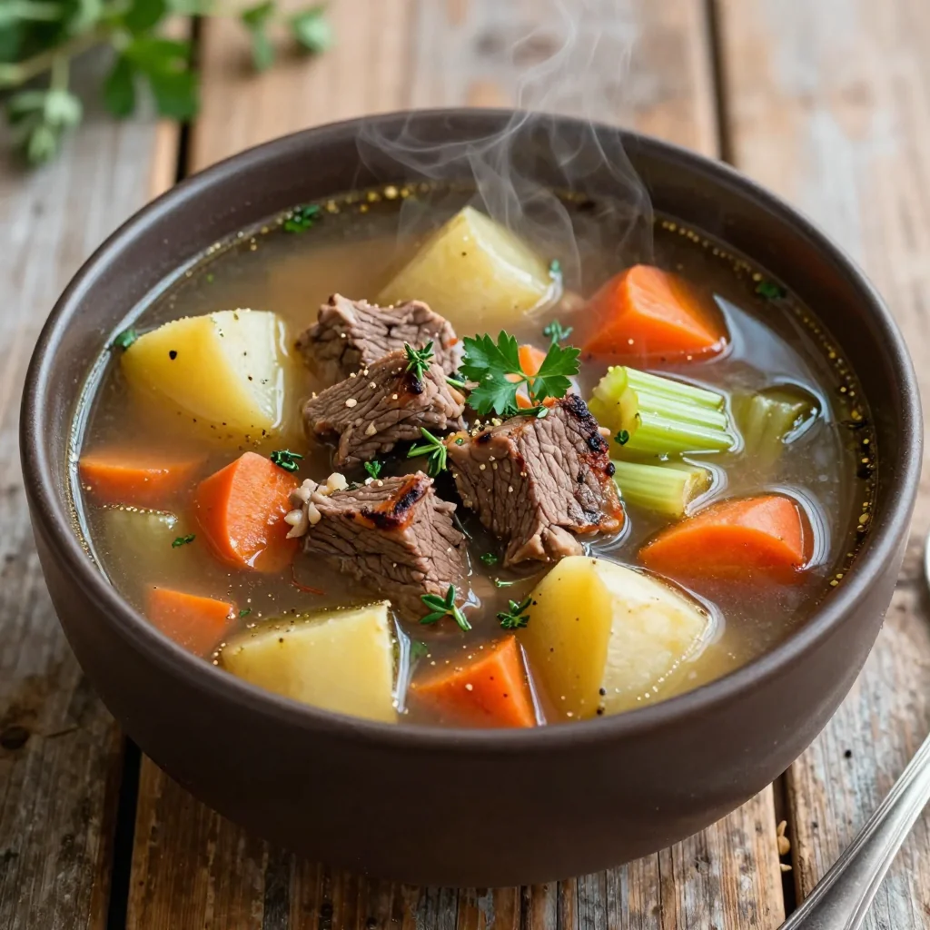 Hearty Vegetable Beef Soup for Cold January Days