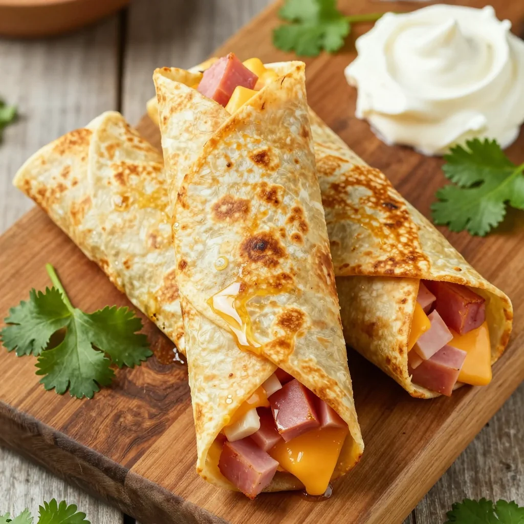 Freezer-Friendly Breakfast Taquitos with Ham and Cheese for a Crispy Snack