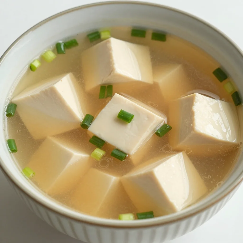 New Year Reset Freezer Meal Miso Soup with Tofu for Quick Energy