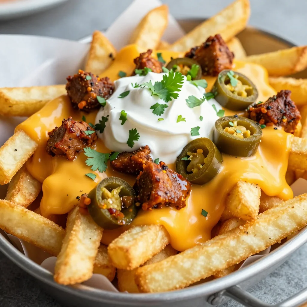 NFL Game Day Loaded Fries for Playoff Watching Party
