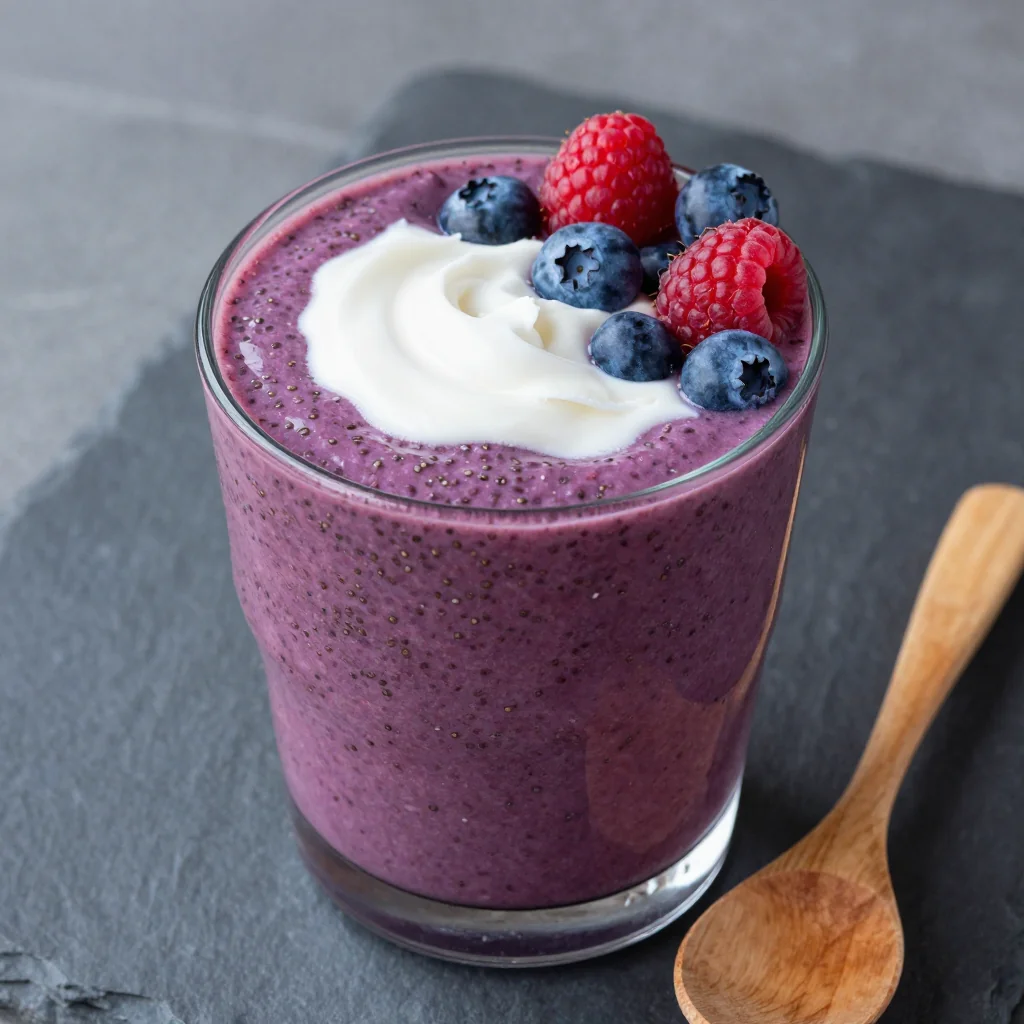 Detox Berry and Chia Smoothie for a Fiber-Packed Breakfast