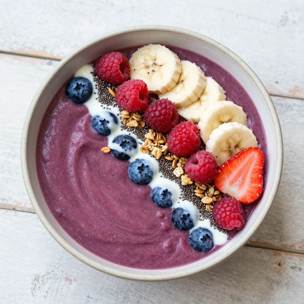 Healthy Berry Smoothie Bowl for Detox Morning