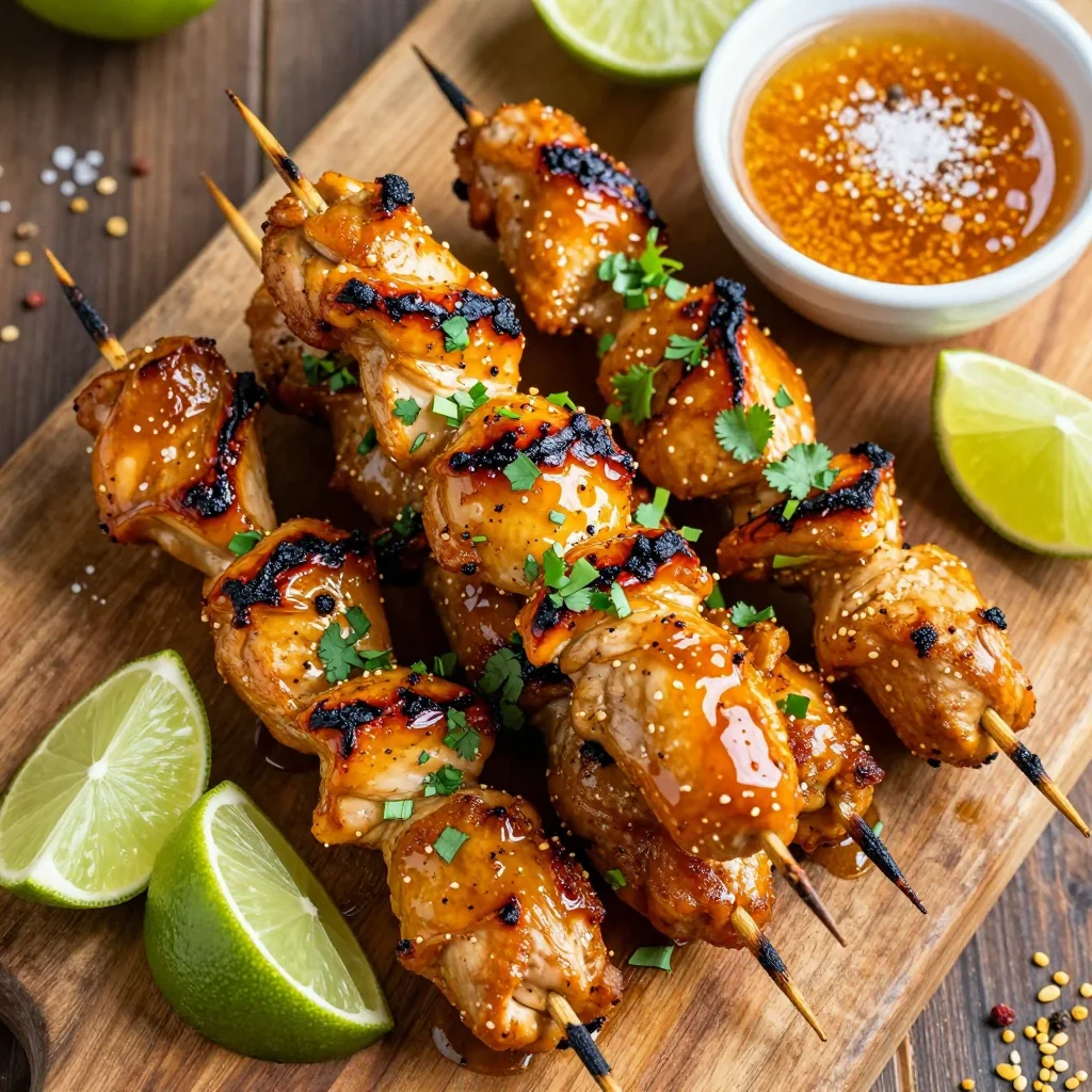 Quick Honey Lime Chicken Skewers for the Grill