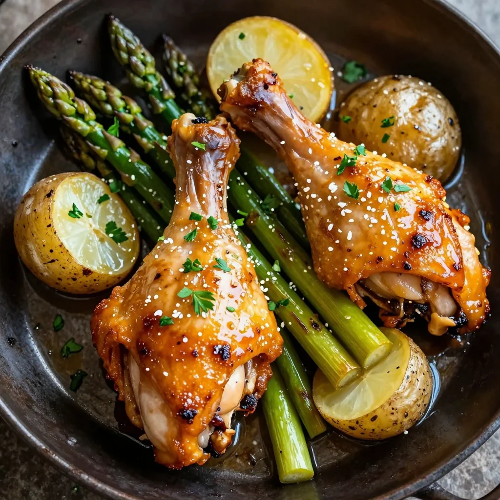 Baked Chicken Drumsticks With Lemon Garlic