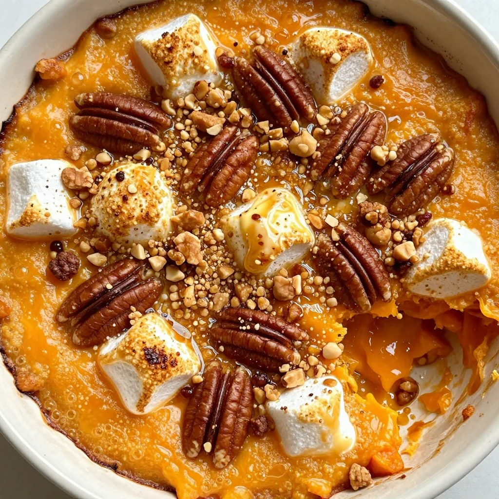 Sweet Potato Casserole with Pecan Streusel Topping