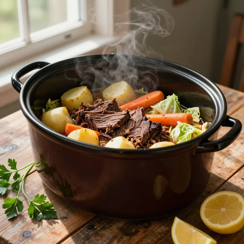 Slow Cooker Corned Beef with Potatoes