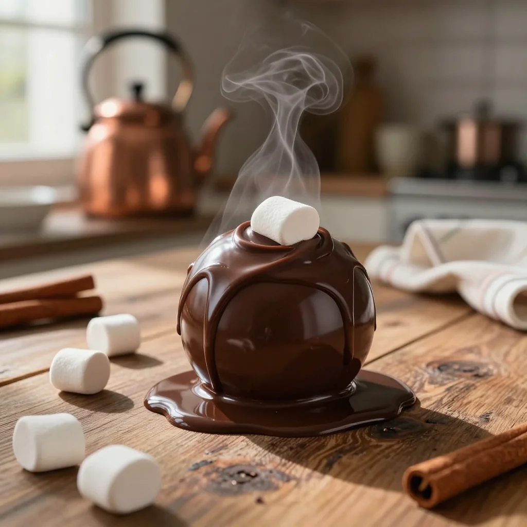 Hot Chocolate Bombs with Marshmallows Inside