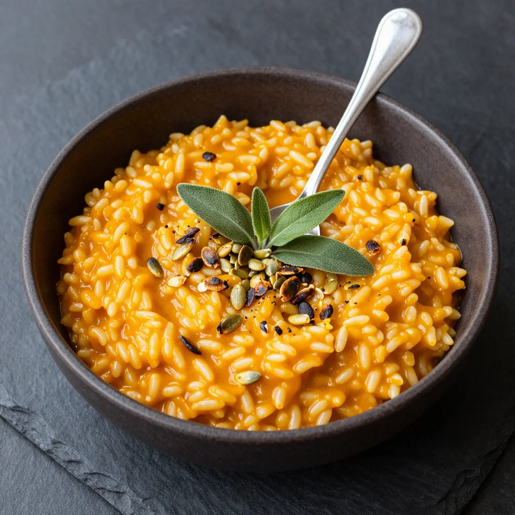 Warm Vegan Butternut Squash Risotto for Winter