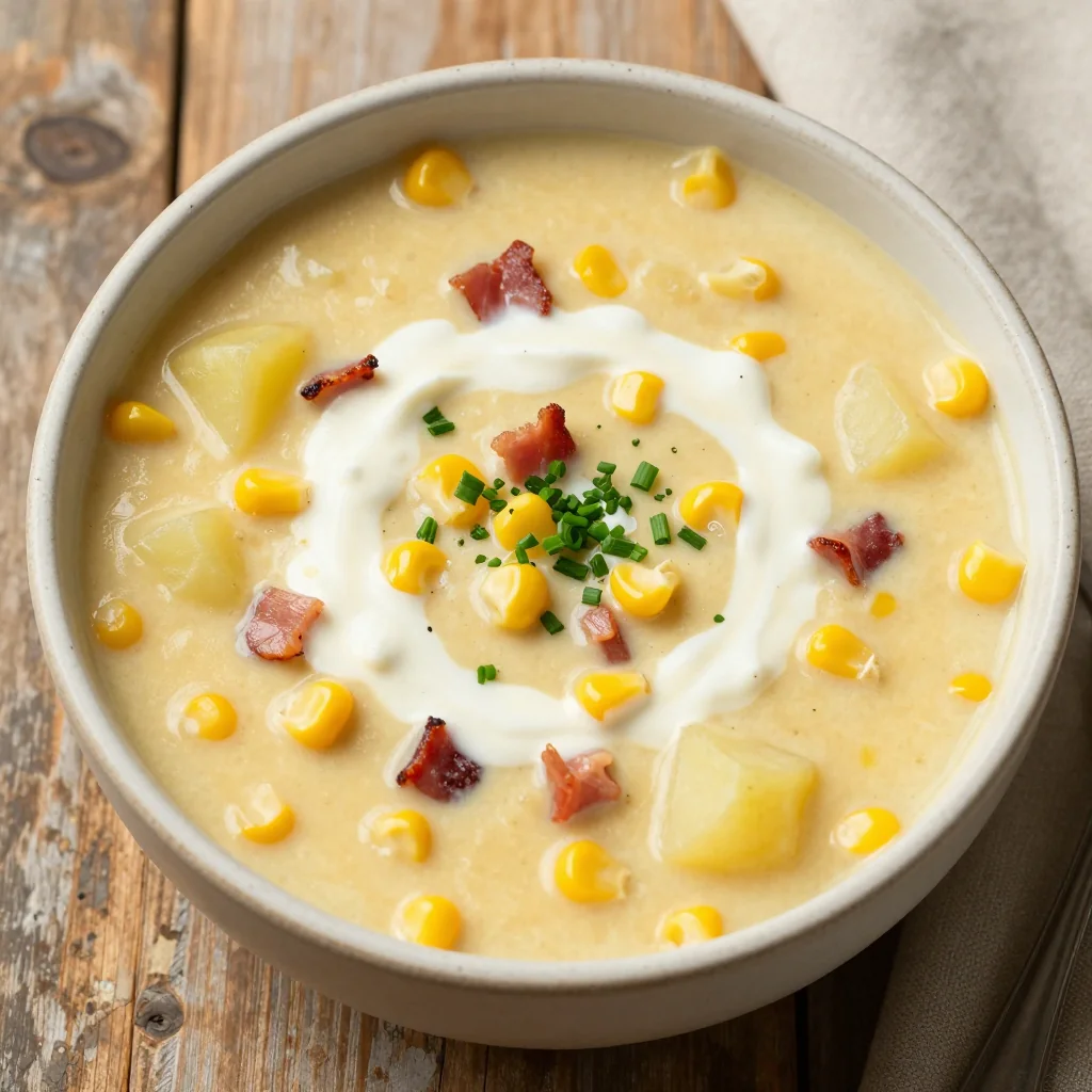 Cozy Slow Cooker Freezer Creamy Corn Chowder for January Days