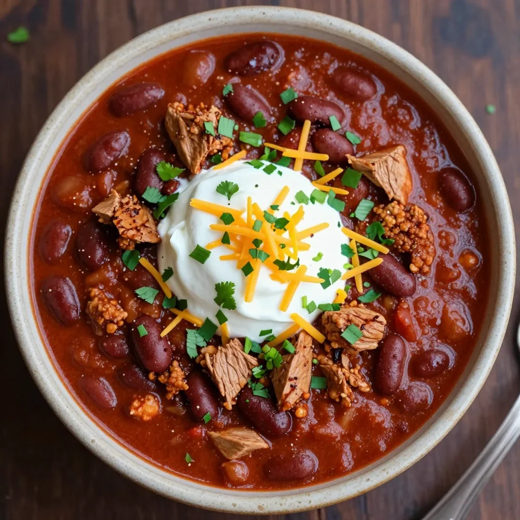 Budget Ground Turkey Chili for New Year's Day