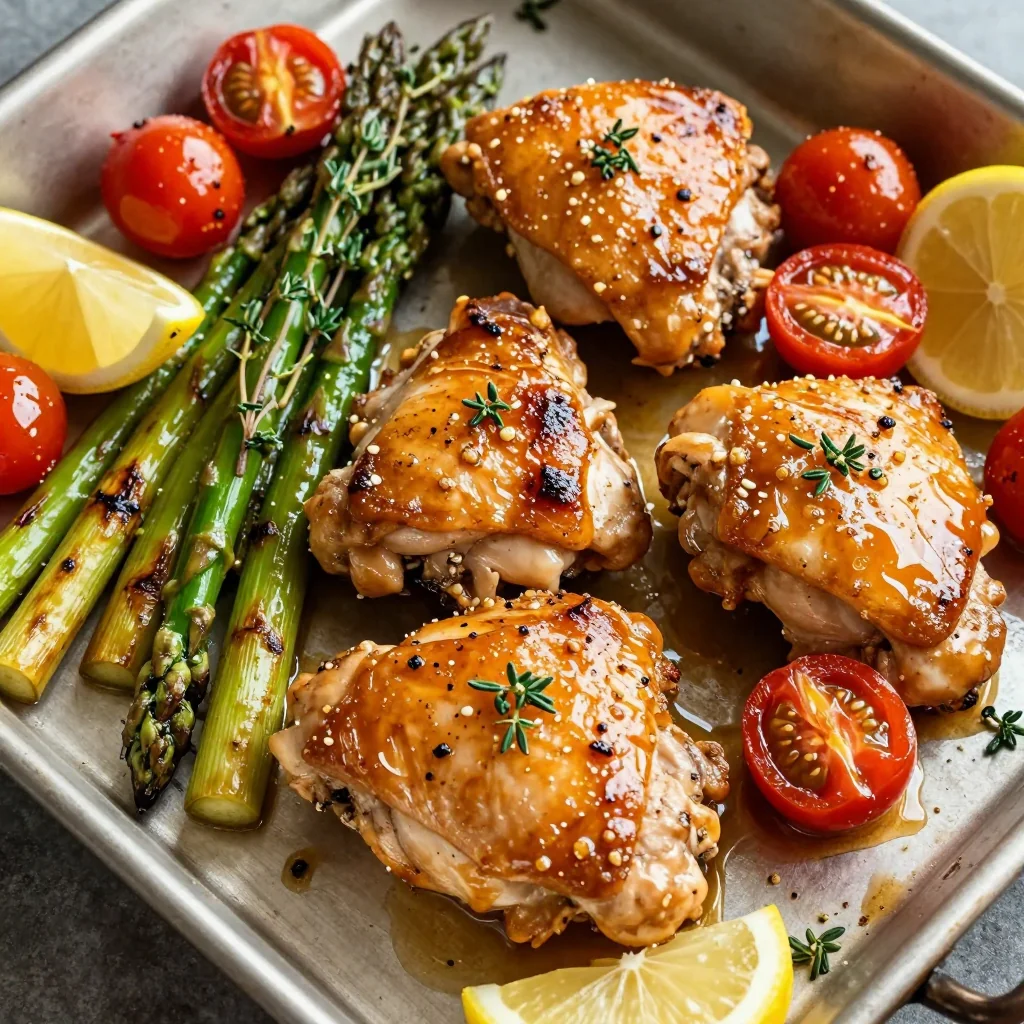 Easy Sheet Pan Lemon Garlic Chicken for Clean Eating