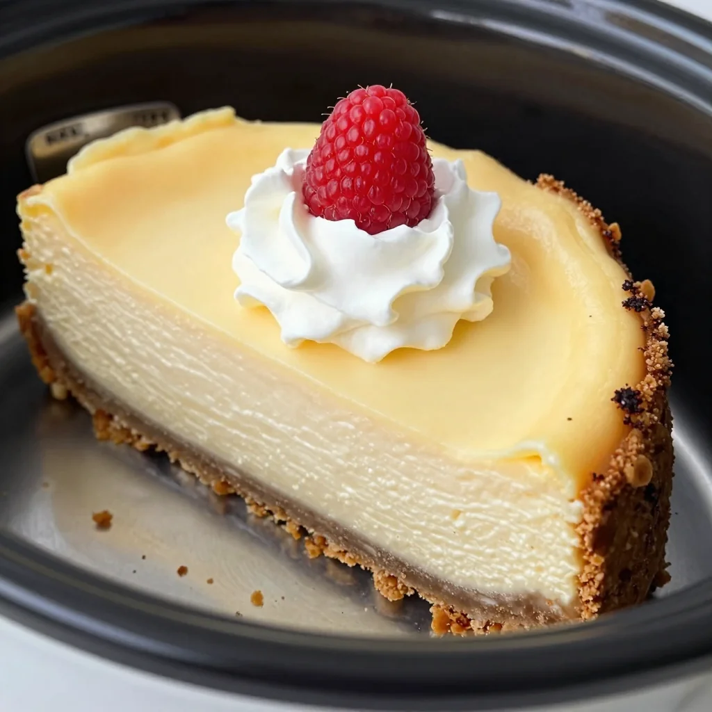 Indulgent Slow Cooker Cheesecake with a Gingersnap Crust