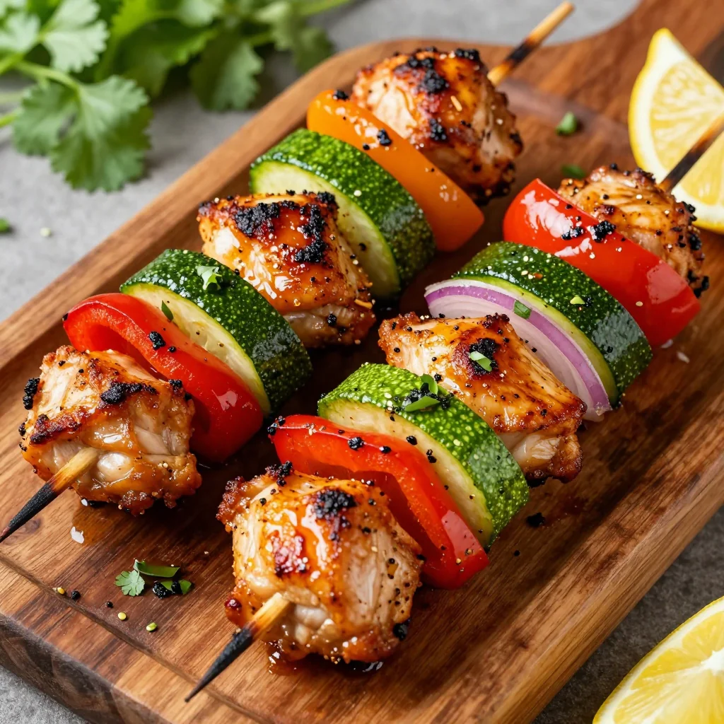 Spicy Chicken and Veggie Skewers for Sunday Grill Prep