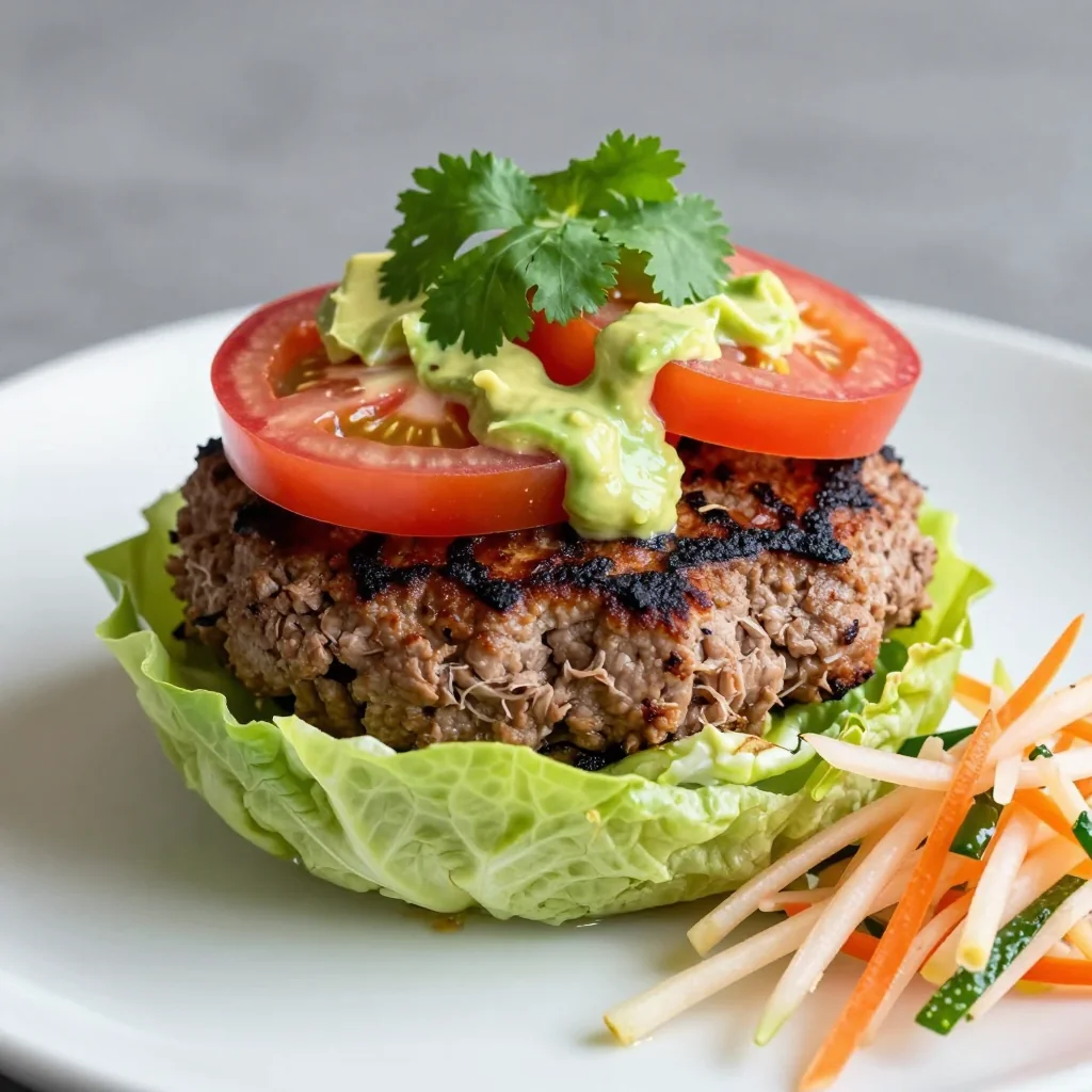 Clean Eating Turkey Burger Lettuce Wraps