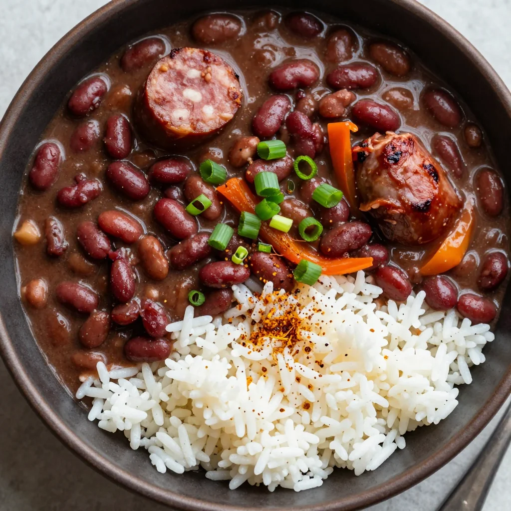 Slow Cooker Red Beans and Rice for Martin Luther King Jr. Day