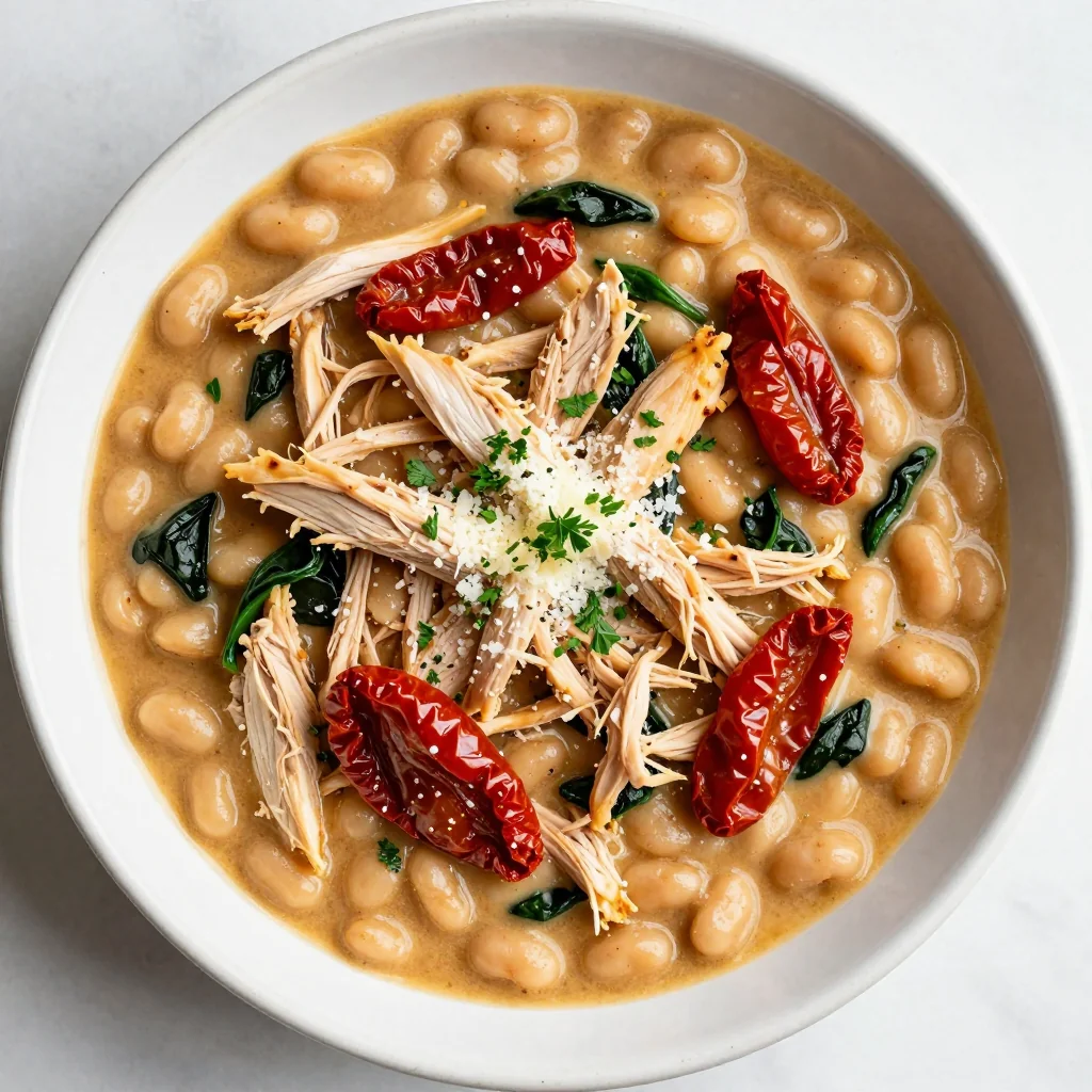 Budget Dinner Creamy Tuscan White Bean and Chicken