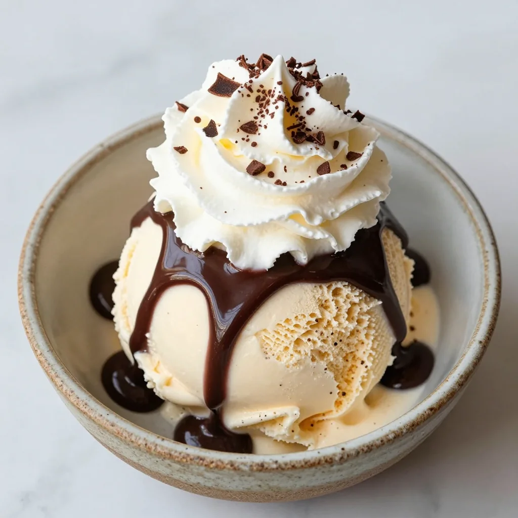 Showstopper Vanilla Bean Ice Cream with Hot Fudge