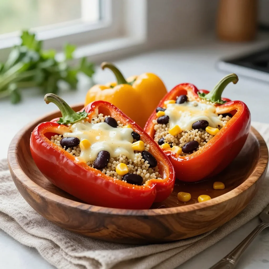 Stuffed Peppers with Quinoa and Black Beans