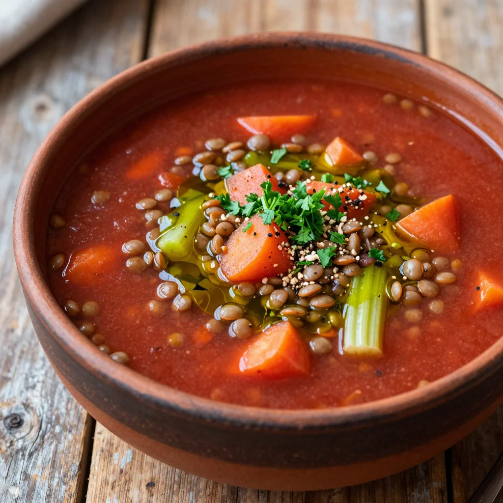 Easy Vegetable and Lentil Soup for Weight Loss