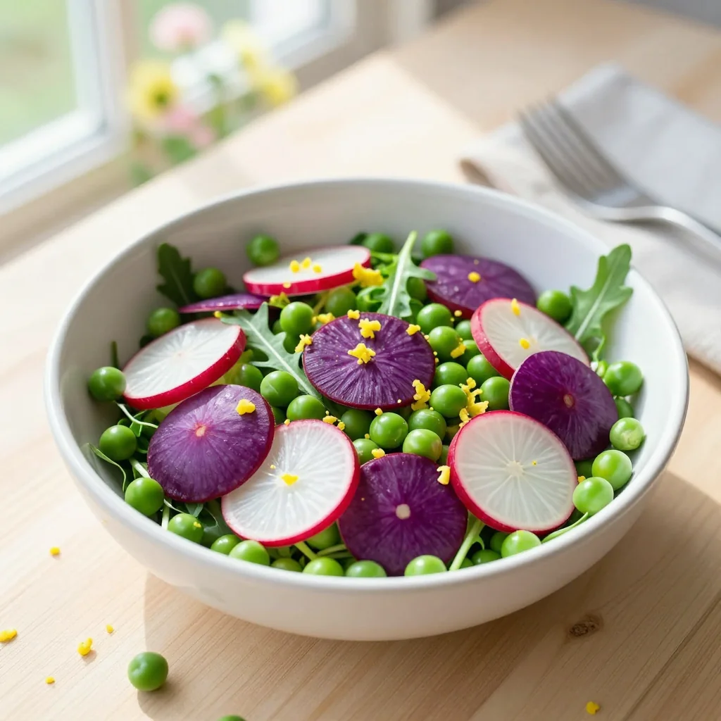 Spring Salad with Radishes and Peas