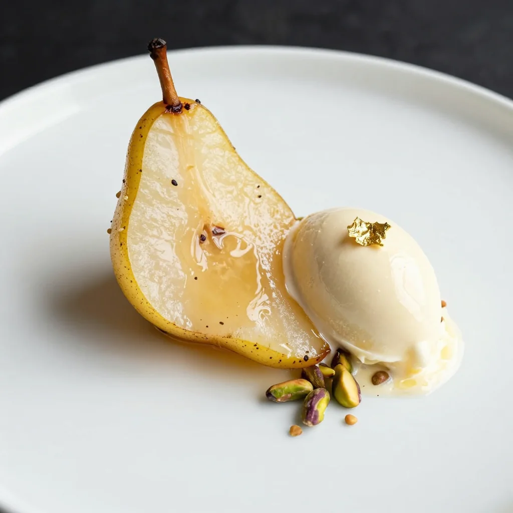 New Year's Day Champagne Poached Pears for a Fancy Dessert