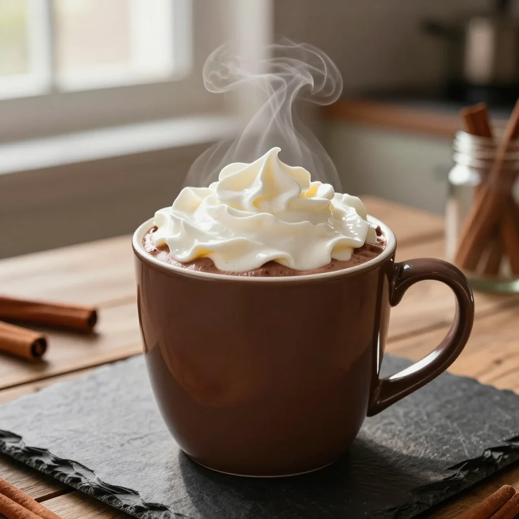 Crockpot Hot Chocolate with Heavy Cream