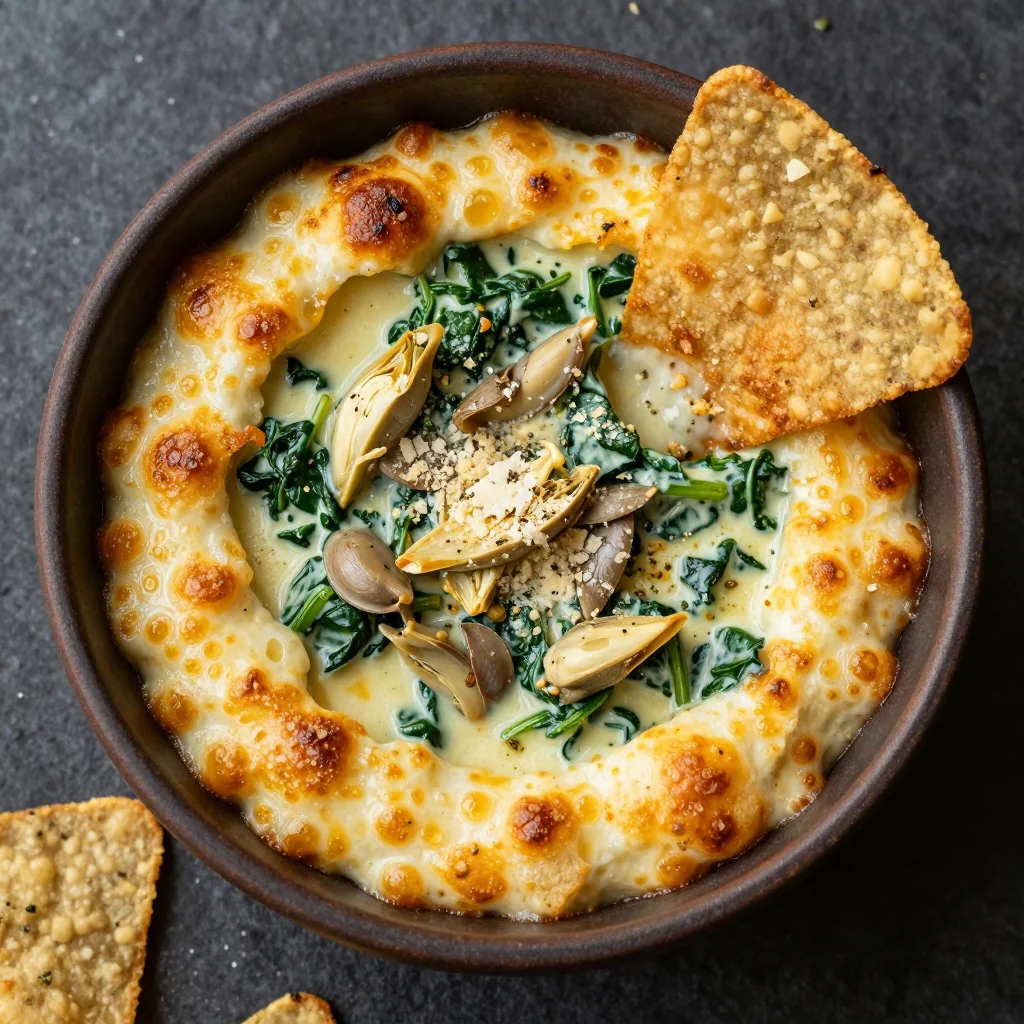 Cheesy Spinach Artichoke Dip For The Ultimate Playoff Party