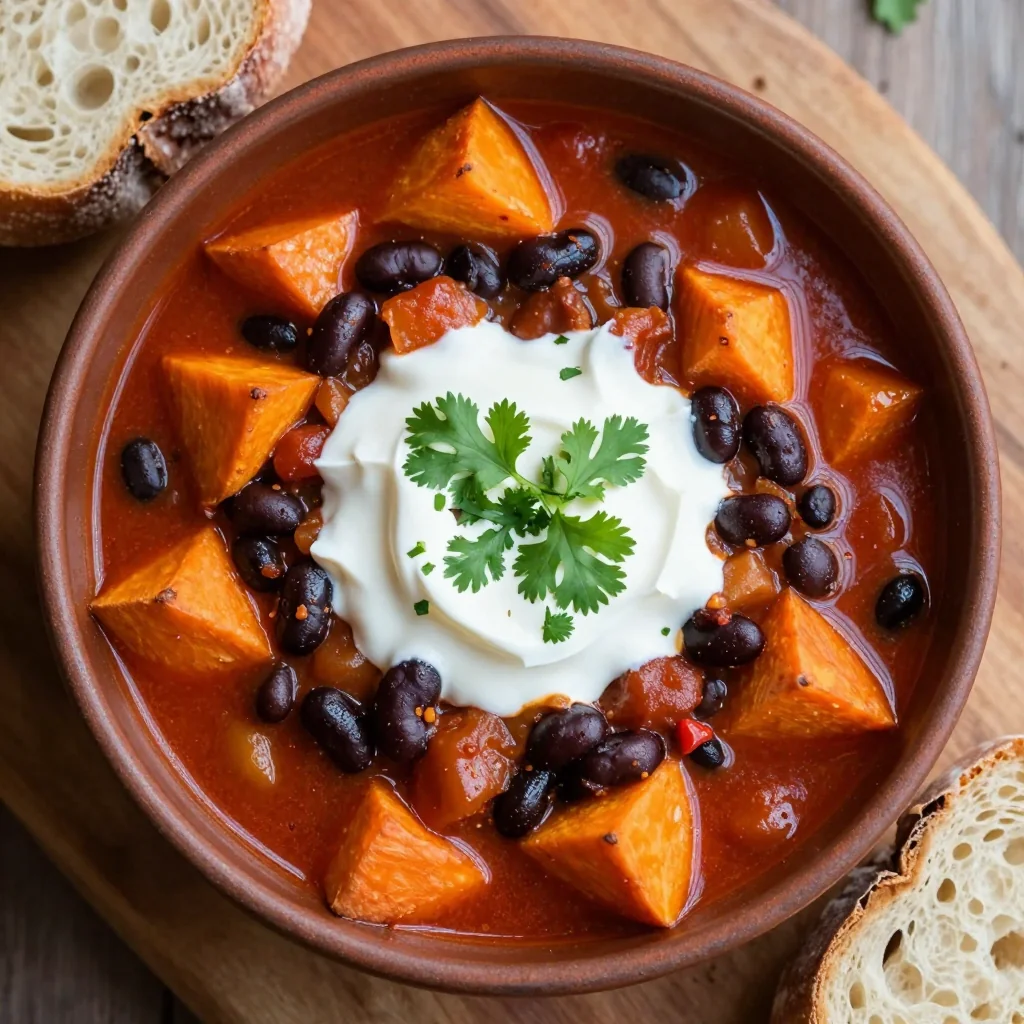 one pot sweet potato and black bean chili for budget family meals