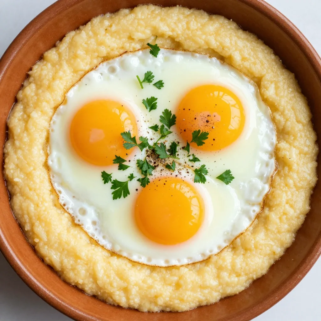 Healthy Breakfast Polenta with Eggs for Warm Italian Mornings