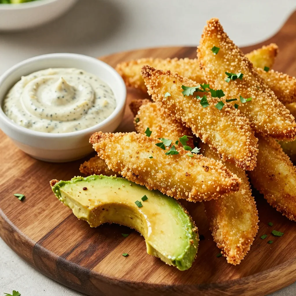 Crispy Avocado Fries with Chipotle Mayo for NFL Snacks