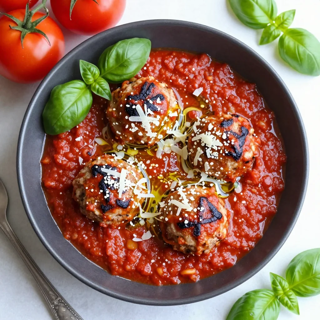 Clean Eating Turkey Meatballs In A Marinara Sauce