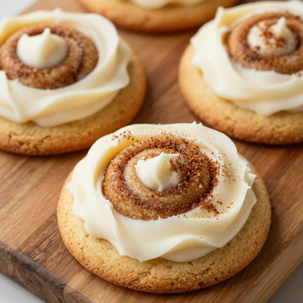 Indulgent Cinnamon Roll Cookies That are Soft and Cream Cheese Frosted