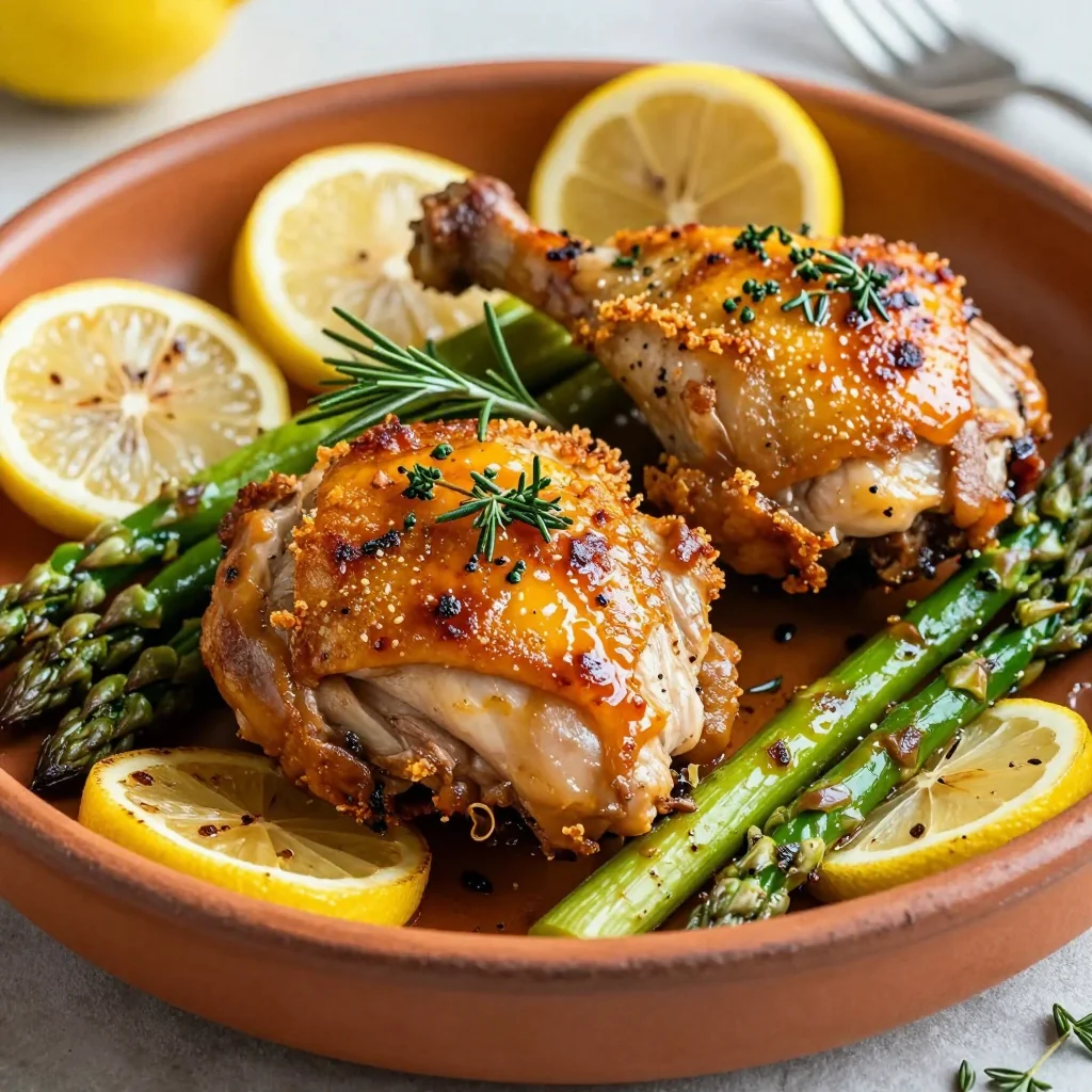 Low Calorie Lemon and Herb Roasted Chicken for Dinner