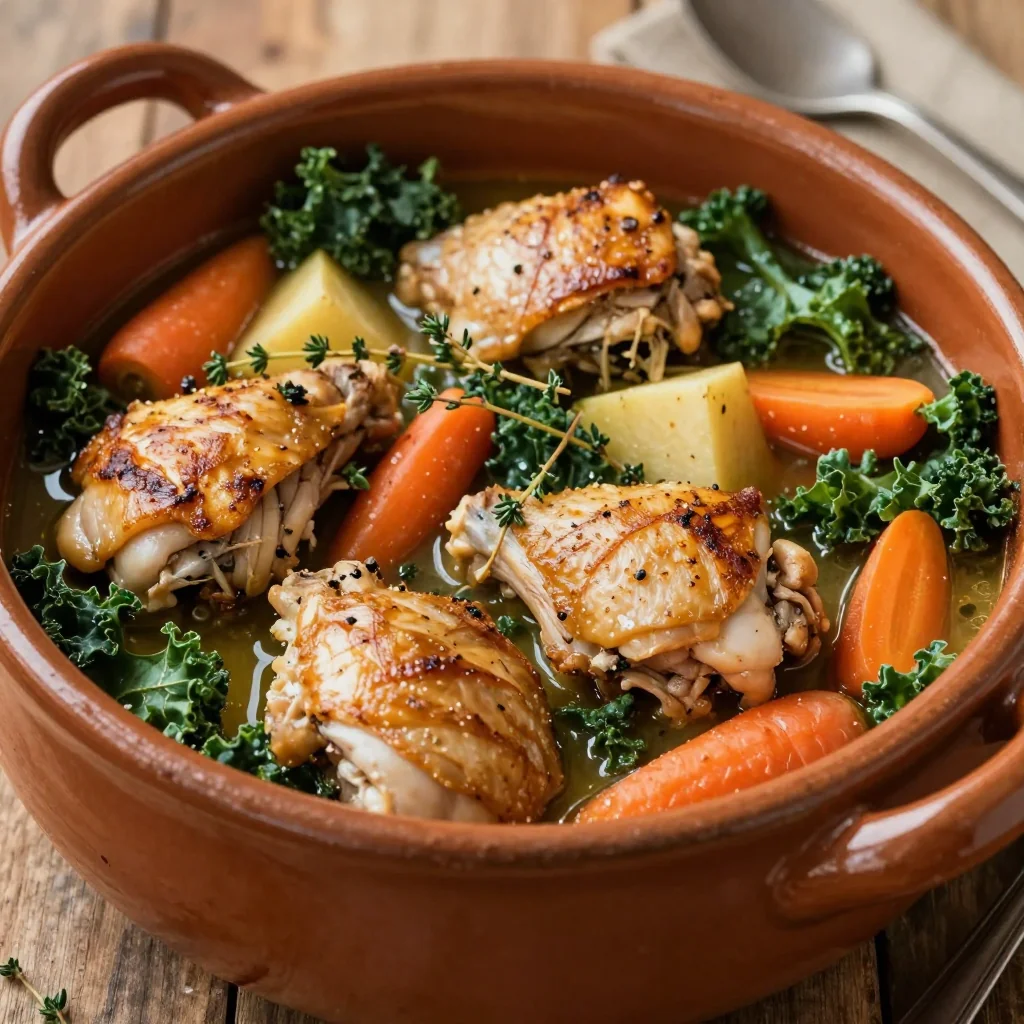 one pot chicken and winter vegetable casserole for easy family dinner