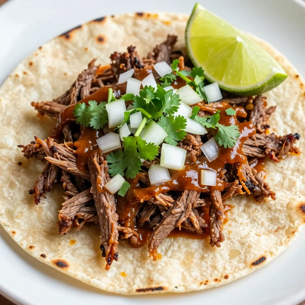 Slow Cooker Beef Barbacoa Tacos for NFL Games