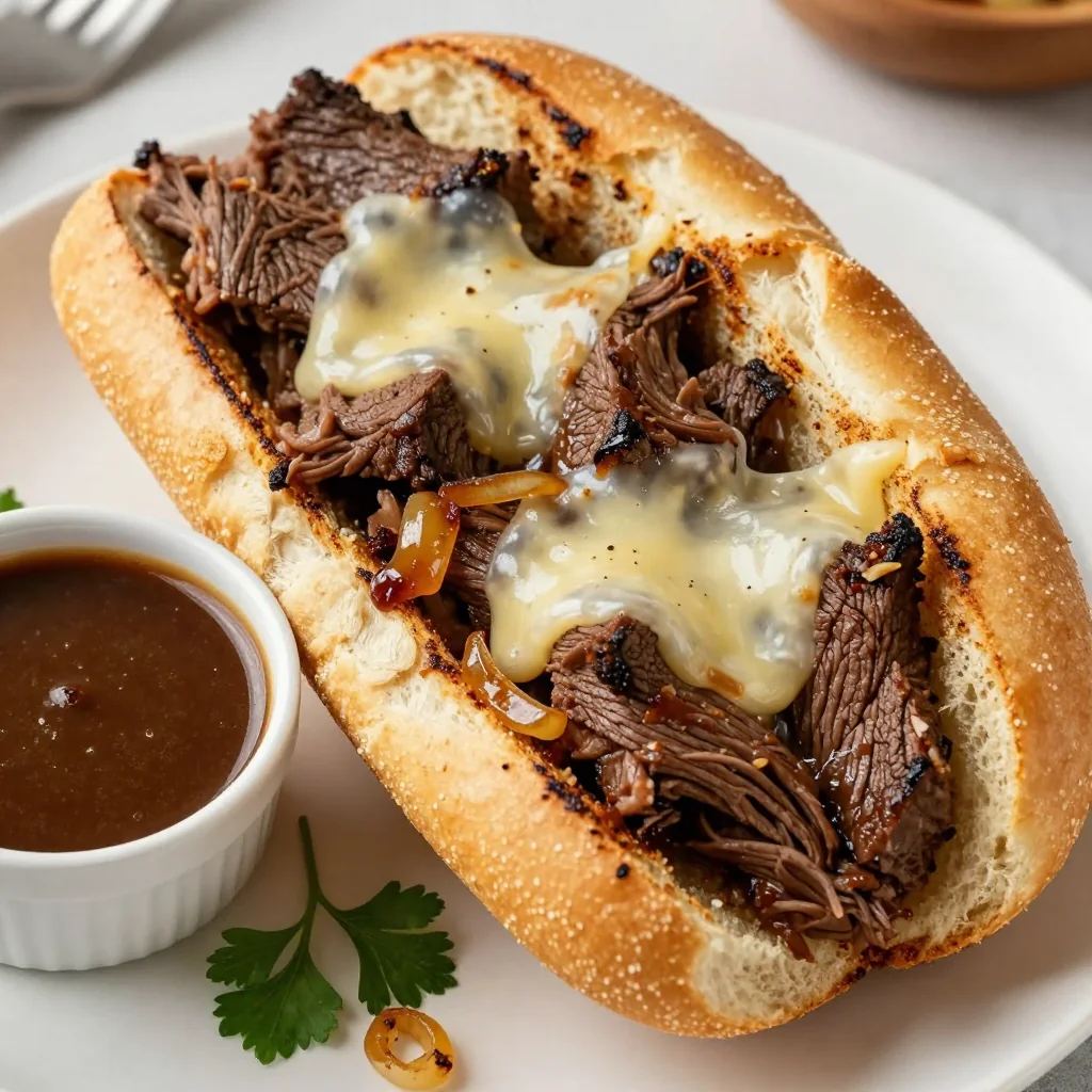 Slow Cooker French Dip Sandwiches for New Year's Day Lunch