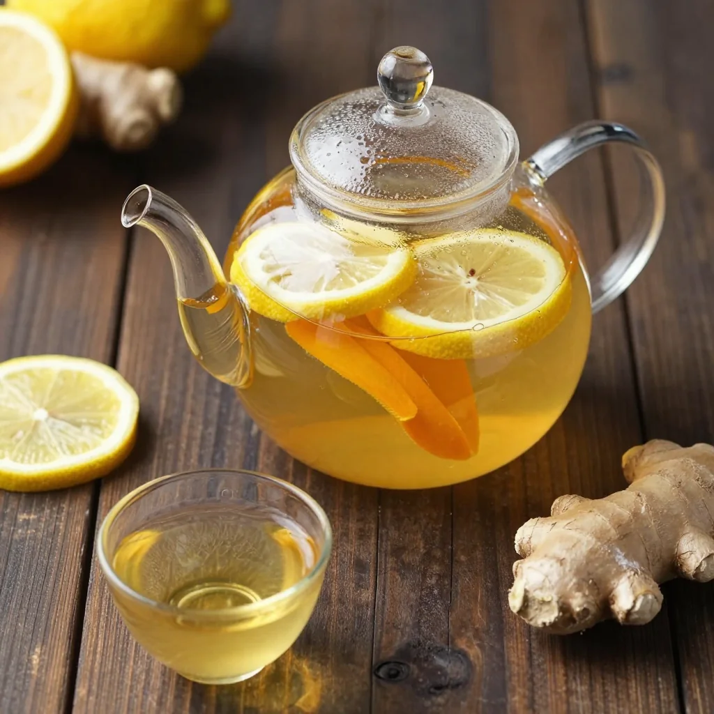 New Year's Day Lemon and Ginger Infusion