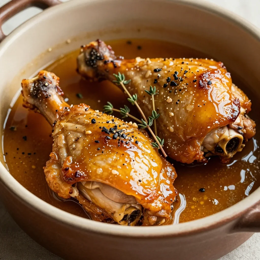 Easy Slow Cooker Honey Mustard Chicken Thighs