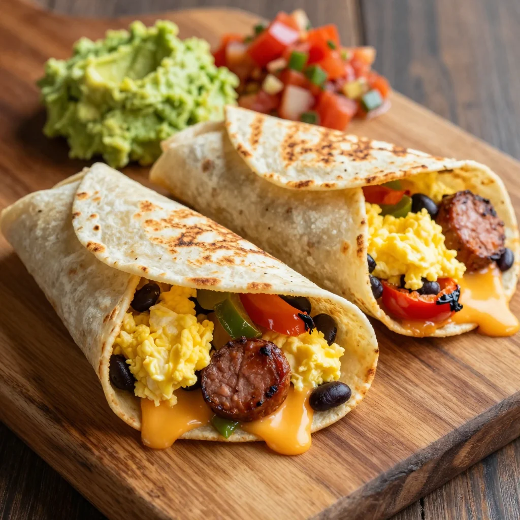 Freezer Prep Breakfast Burritos for New Year's Eve