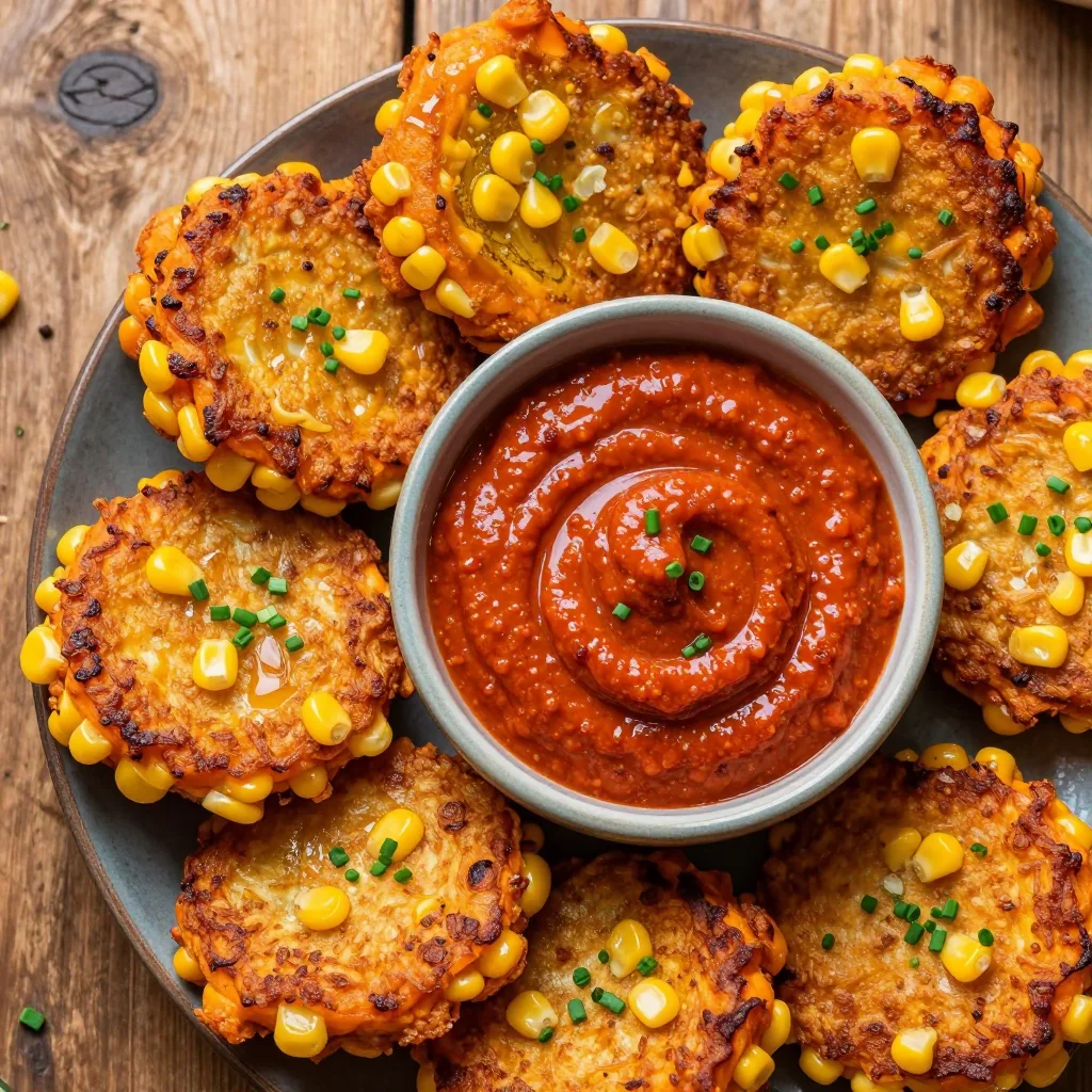 MLK Day Sweet Potato and Corn Fritters with a Spicy Dip