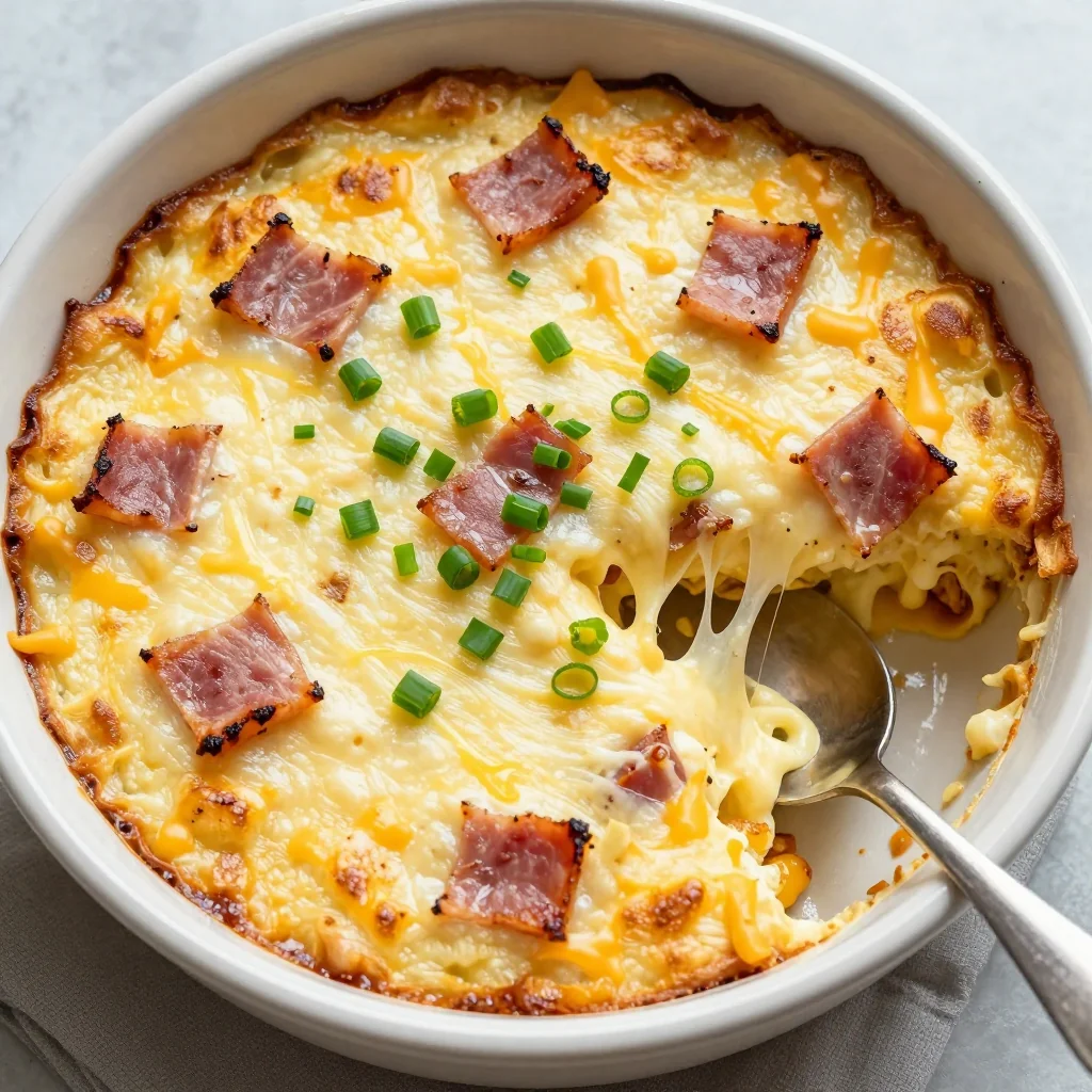 Make-Ahead Breakfast Casserole with Ham and Cheese